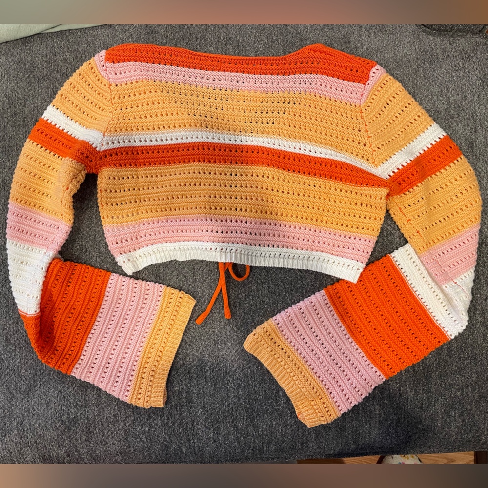 Colorful Striped Crochet Top - Picture 3 of 3